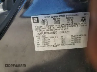 2016 Chevrolet Equinox LTZ with VIN 2GNFLGE35G6115943, listed as a Copart auction lot 45921285 with 82,976 mi miles and Salvage Title. Bid and sale history available at carsss.com. Image 16.