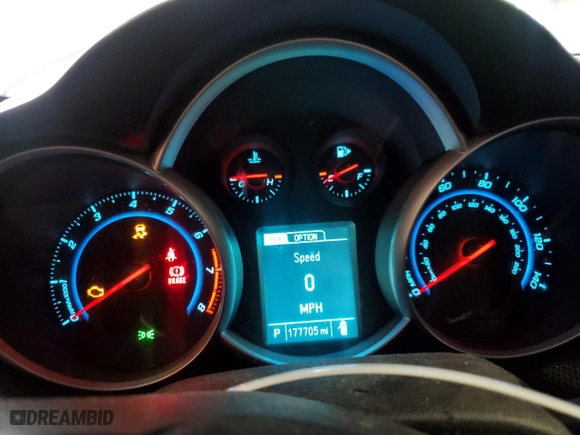 2013 Chevrolet Cruze 1LT with VIN 1G1PC5SB0D7229222, listed as a Copart auction lot 51772005 with 177,705 mi miles and Clean Title. Bid and sale history available at carsss.com. Image 9.