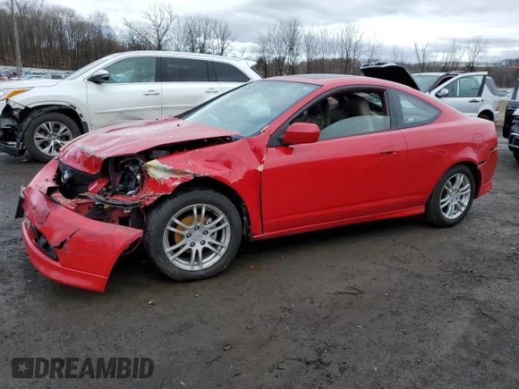 2005 Acura RSX with VIN JH4DC54835S007993, listed as a Copart auction lot 47951165 with 102,262 mi miles and Salvage Title. Bid and sale history available at carsss.com. Image 1.