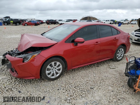 2021 Toyota Corolla LE with VIN JTDEPMAE8MJ124374, listed as a Copart auction lot 85019474 with 49,238 mi miles and Salvage Title. Bid and sale history available at DreamBid. Image 1.