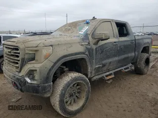 2021 GMC Sierra 1500 AT4 with VIN 3GTP9EED2MG182802, listed as a Copart auction lot 88715745 with 0 mi miles and Salvage Title. Bid and sale history available at carsss.com. Image 1.