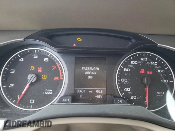 2012 Audi A4 Premium Plus z VIN WAUFFAFL2CN012154, wystawiony jako Copart lot #53748925 z przebiegiem 35 631 mil mil oraz Szkoda całkowita • Salvage title. Historia ofert i sprzedaży dostępna na DreamBid. Obrazek 9.