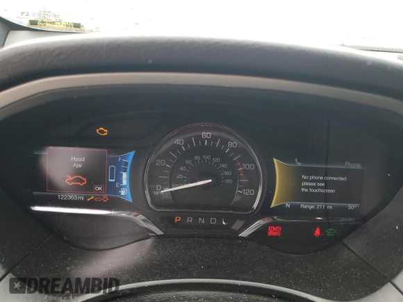 2017 Lincoln MKZ Hybrid Reserve with VIN 3LN6L5MU4HR602533, listed as a Copart auction lot 58864905 with 122,363 mi miles and Salvage title. Bid and sale history available at DreamBid. Image 9.