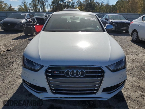 2013 Audi S4 Premium Plus with VIN WAUBGAFL8DA161849, listed as a Copart auction lot 76009794 with 74,322 mi miles and Salvage Title. Bid and sale history available at carsss.com. Image 5.