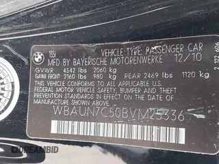 2011 BMW 1 Series 135i с VIN WBAUN7C50BVM25336, выставлен на аукционе IAAI как лот 41720402 с пробегом Не указан миль и . История ставок и продаж доступна на DreamBid. Изображение 9.