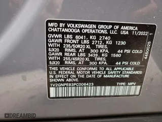 2023 Volkswagen ID.4 Pro S with VIN 1V2GNPE83PC006423, listed as a Copart auction lot 48009843 with 3,755 mi miles. Bid and sale history available at carsss.com. Image 12.