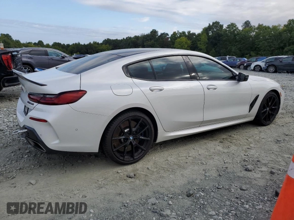 2020 BMW 8 Series M850i with VIN WBAGV8C02LCE26317, listed as a Copart auction lot 66147384 with 60,037 mi miles and Salvage Title. Bid and sale history available at carsss.com. Image 3.
