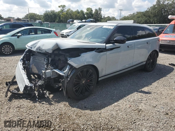 2025 Land Rover Range Rover Velar Dynamic SE with VIN SALYL2EXXSA393426, listed as a Copart auction lot 72162424 with 816 mi miles and Salvage title. Bid and sale history available at DreamBid. Image 1.