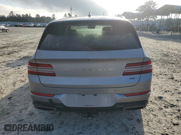 2022 Genesis GV80 Advanced Plus with VIN KMUHCESC3NU075805, listed as a Copart auction lot 64077985 with 29,544 mi miles and Salvage title. Bid and sale history available at DreamBid. Image 6.