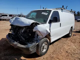 2021 Chevrolet Express Cargo z VIN 1GCWGAFP3M1233886, wystawiony jako Copart lot #43017505 z przebiegiem Nie podano mil oraz Szkoda całkowita • Salvage title. Historia ofert i sprzedaży dostępna na DreamBid. Obrazek 1.