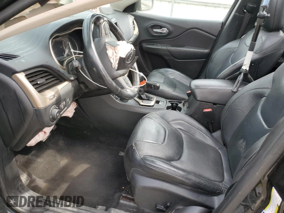2014 Jeep Cherokee Limited with VIN 1C4PJMDS9EW210955, listed as a Copart auction lot 53263085 with 92,927 mi miles and Salvage Title. Bid and sale history available at DreamBid. Image 7.