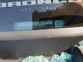 2023 Ford Bronco with VIN 1FMEE5BP8PLB50490, listed as a Copart auction lot 83254834 with 0 mi miles and Salvage Title. Bid and sale history available at carsss.com. Image 14.