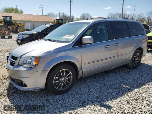 2017 Dodge Grand Caravan SXT with VIN 2C4RDGCG0HR814762, listed as a Copart auction lot 51769485 with 98,166 mi miles and Salvage Title. Bid and sale history available at DreamBid. Image 1.