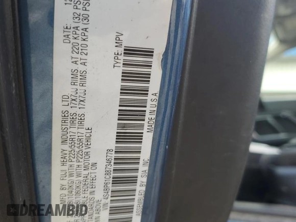 2008 Subaru Outback i z VIN 4S4BP61C887346778, wystawiony jako Copart lot #80779914 z przebiegiem 130 014 mil mil oraz Szkoda całkowita • Salvage title. Historia ofert i sprzedaży dostępna na DreamBid. Obrazek 12.