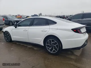2021 Hyundai Sonata N Line with VIN 5NPEK4JC6MH106395, listed as a Copart auction lot 45508525 with 46,999 mi miles and Salvage Title. Bid and sale history available at carsss.com. Image 2.