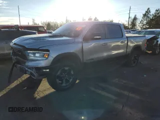 2019 Ram 1500 Rebel with VIN 1C6SRFLT1KN824223, listed as a Copart auction lot 88742885 with 64,692 mi miles and Salvage title. Bid and sale history available at DreamBid. Image 1.