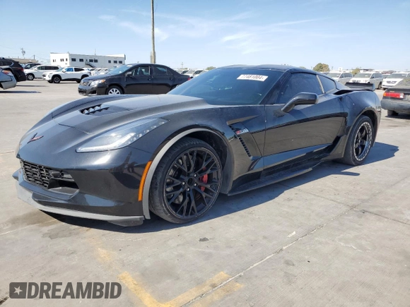 2019 Chevrolet Corvette Z06 2LZ with VIN 1G1YS2D65K5602382, listed as a Copart auction lot 77481004 with 52,784 mi miles and Salvage Title. Bid and sale history available at carsss.com. Image 1.