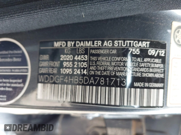 2013 Mercedes-Benz C 250 Sport z VIN WDDGF4HB5DA781713, wystawiony jako IAAI lot #42109186 z przebiegiem 142 167 mil mil oraz . Historia ofert i sprzedaży dostępna na DreamBid. Obrazek 9.