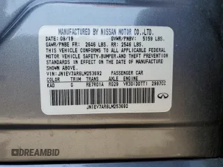 2020 Infiniti Q50 Pure с VIN JN1EV7AR6LM253692, выставлен на аукционе Copart как лот 59206304 с пробегом 55 990 миль миль и На запчасти • Non repairable. История ставок и продаж доступна на DreamBid. Изображение 12.