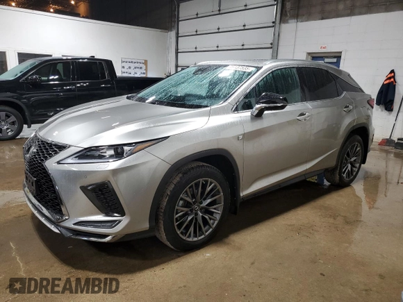 2021 Lexus RX with VIN 2T2SZMDA6MC262928, listed as a Copart auction lot 46137535 with 49,212 mi miles and Salvage Title. Bid and sale history available at carsss.com. Image 1.