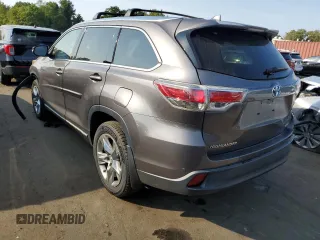 2015 Toyota Highlander Hybrid Limited with VIN 5TDDCRFHXFS009725, listed as a Copart auction lot 71092454 with 0 mi miles and Salvage Title. Bid and sale history available at carsss.com. Image 2.