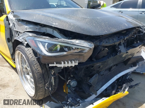 2021 Infiniti Q60 Luxe with VIN JN1EV7KK6MM410673, listed as a IAAI auction lot 39676284 with 40,006 mi miles and . Bid and sale history available at DreamBid. Image 6.