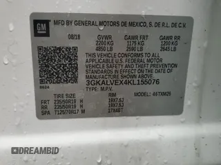 2019 GMC Terrain SLT with VIN 3GKALVEX4KL155076, listed as a Copart auction lot 41505455 with 22,232 mi miles and Clean Title. Bid and sale history available at carsss.com. Image 13.
