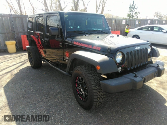 2018 Jeep Wrangler Unlimited Sport S with VIN 1C4BJWDGXJL811661, listed as a IAAI auction lot 42002611 with 86,105 mi miles and . Bid and sale history available at DreamBid. Image 1.