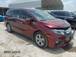 2019 Honda Odyssey EX-L z VIN 5FNRL6H72KB074687, wystawiony jako IAAI lot #42404192 z przebiegiem 73 888 mil mil oraz . Historia ofert i sprzedaży dostępna na DreamBid. Obrazek 1.