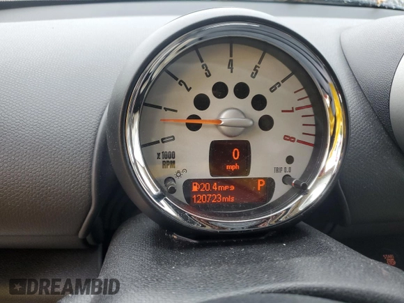 2011 MINI Countryman S with VIN WMWZC5C57BWL53612, listed as a Copart auction lot 52101125 with 120,723 mi miles and Clean Title. Bid and sale history available at DreamBid. Image 9.