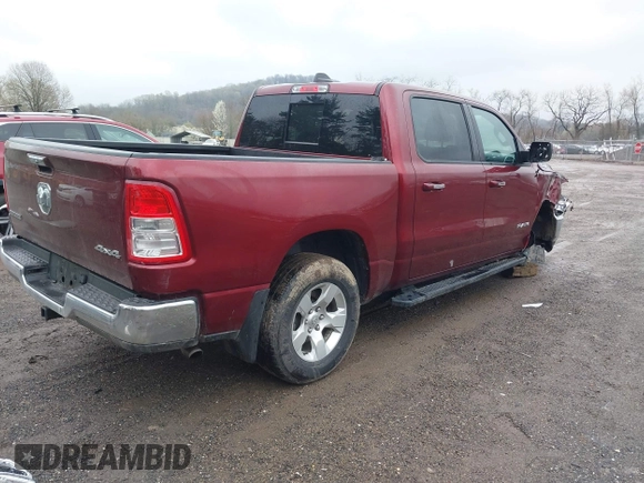 2020 Ram 1500 Big Horn z VIN 1C6RRFFG9LN287714, wystawiony jako IAAI lot #42016949 z przebiegiem 78 213 mil mil oraz . Historia ofert i sprzedaży dostępna na DreamBid. Obrazek 4.