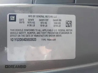 2016 Chevrolet Corvette Z06 3LZ z VIN 1G1YU2D64G5603623, wystawiony jako IAAI lot #42399690 z przebiegiem 40 374 mil mil oraz . Historia ofert i sprzedaży dostępna na DreamBid. Obrazek 9.