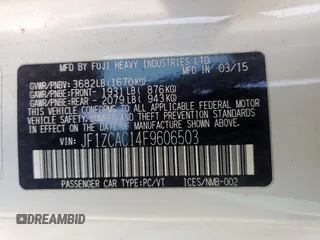 2015 Subaru BRZ Series.Blue z VIN JF1ZCAC14F9606503, wystawiony jako Copart lot #62314675 z przebiegiem 91 344 mil mil oraz Szkoda całkowita • Salvage title. Historia ofert i sprzedaży dostępna na DreamBid. Obrazek 12.