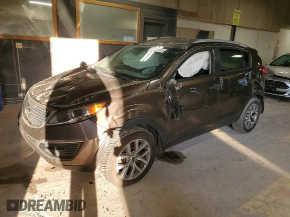 2014 Kia Sportage LX with VIN KNDPB3AC1E7623919, listed as a Copart auction lot 44997145 with 0 mi miles and Clean Title. Bid and sale history available at carsss.com. Image 1.