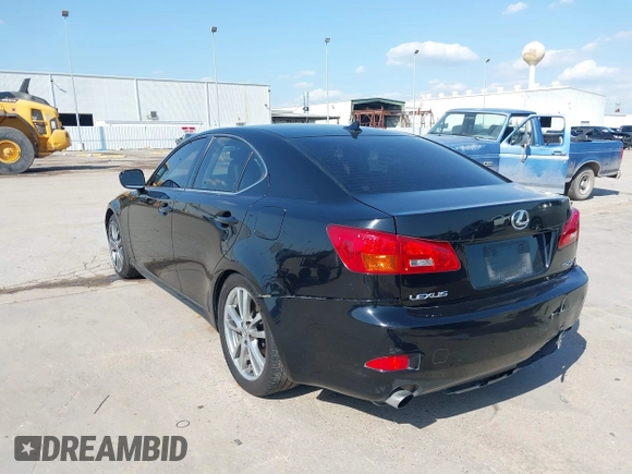 2008 Lexus IS 250 with VIN JTHBK262885061097, listed as a IAAI auction lot 41865094 with 242,449 mi miles. Bid and sale history available at carsss.com. Image 3.