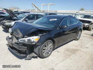 2016 Kia Cadenza Premium with VIN KNALN4D70G5209651, listed as a Copart auction lot 52408295 with 116,993 mi miles and Salvage Title. Bid and sale history available at carsss.com. Image 1.