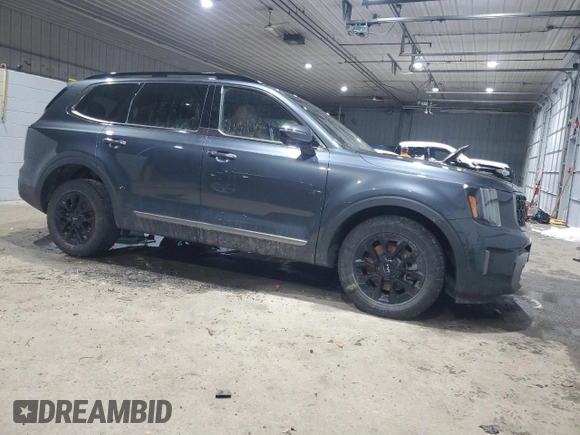 2023 Kia Telluride SX Prestige with VIN 5XYP5DGC2PG373567, listed as a Copart auction lot 88585115 with 37,633 mi miles and Salvage title. Bid and sale history available at DreamBid. Image 4.