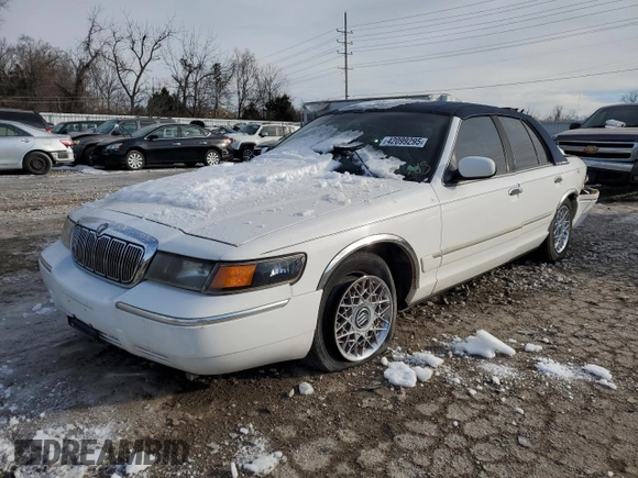 2001 Mercury Grand Marquis GS z VIN 2MEFM74W61X695639, wystawiony jako Copart lot #42099295 z przebiegiem 137 501 mil mil oraz Nie do naprawy • Non repairable. Historia ofert i sprzedaży dostępna na DreamBid. Obrazek 1.