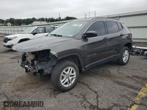 2020 Jeep Compass Sport with VIN 3C4NJDABXLT196966, listed as a Copart auction lot 61240865 with 61,148 mi miles and Salvage title. Bid and sale history available at DreamBid. Image 1.