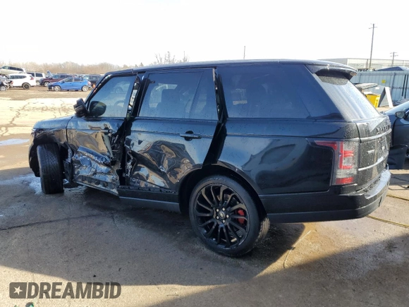 2015 Land Rover Range Rover Supercharged with VIN SALGS3TF7FA209810, listed as a Copart auction lot 44446255 with 91,279 mi miles and Salvage title. Bid and sale history available at DreamBid. Image 2.