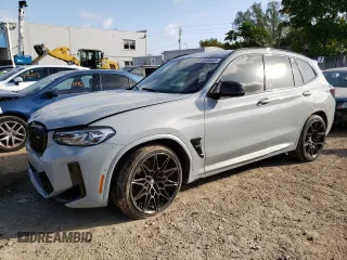 2022 BMW X3 M with VIN 5YM13EC01N9L57914, listed as a Copart auction lot 38498483 with 17,261 mi miles and Salvage Title. Bid and sale history available at carsss.com. Image 1.