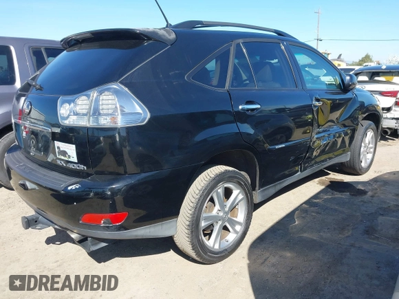 2008 Lexus RX 400h with VIN JTJHW31U582866777, listed as a IAAI auction lot 41880851 with 211,495 mi miles and . Bid and sale history available at DreamBid. Image 4.