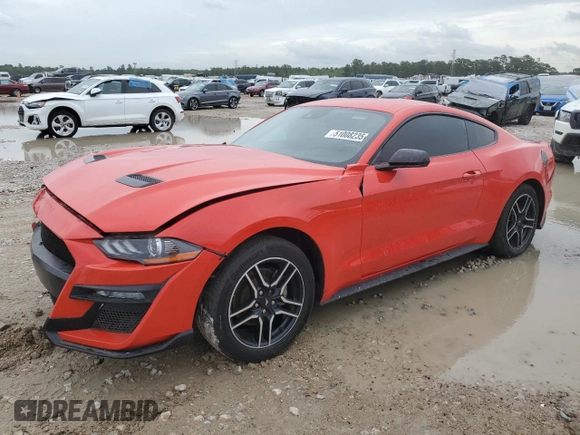 2022 Ford Mustang EcoBoost with VIN 1FA6P8TH3N5101247, listed as a Copart auction lot 51008235 with 59,662 mi miles and Salvage Title. Bid and sale history available at carsss.com. Image 1.