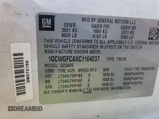 2012 Chevrolet Express Cargo с VIN 1GCWGFCAXC1164237, выставлен на аукционе IAAI как лот 42620003 с пробегом 219 226 миль миль и . История ставок и продаж доступна на DreamBid. Изображение 37.