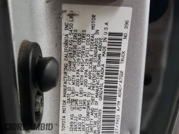 2008 Toyota Tacoma z VIN 5TELU42N88Z501389, wystawiony jako Copart lot #41809965 z przebiegiem 134 500 mil mil oraz Szkoda całkowita • Salvage title. Historia ofert i sprzedaży dostępna na DreamBid. Obrazek 12.