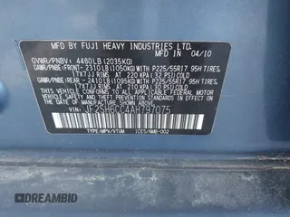 2010 Subaru Forester X Premium с VIN JF2SH6CC4AH797075, выставлен на аукционе IAAI как лот 42322590 с пробегом 214 976 миль миль и . История ставок и продаж доступна на DreamBid. Изображение 9.