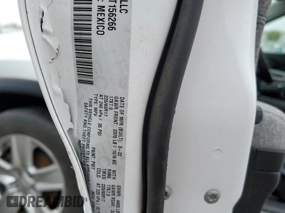 2022 Jeep Compass Latitude z VIN 3C4NJCBB8NT156266, wystawiony jako Copart lot #55321825 z przebiegiem 73 771 mil mil oraz Szkoda całkowita • Salvage title. Historia ofert i sprzedaży dostępna na DreamBid. Obrazek 13.
