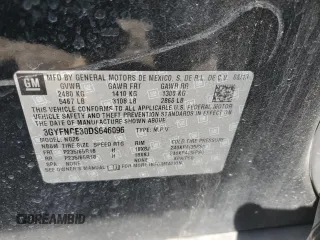 2013 Cadillac SRX Luxury Collection z VIN 3GYFNCE30DS646096, wystawiony jako Copart lot #51967015 z przebiegiem 225 516 mil mil oraz Szkoda całkowita • Salvage title. Historia ofert i sprzedaży dostępna na DreamBid. Obrazek 13.