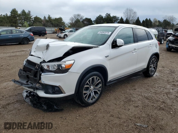2016 Mitsubishi Outlander ES z VIN JA4AR3AU2GZ030579, wystawiony jako Copart lot #54063375 z przebiegiem 114 071 mil mil oraz Szkoda całkowita • Salvage title. Historia ofert i sprzedaży dostępna na DreamBid. Obrazek 1.