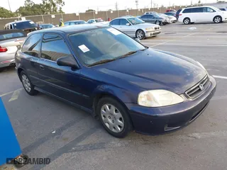 1999 Honda Civic DX with VIN 2HGEJ6446XH111050, listed as a IAAI auction lot 39525349 with 96,566 mi miles. Bid and sale history available at carsss.com. Image 1.